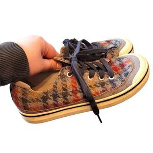 Keen Wool Houndstooth Lace Up Casual Sneakers
